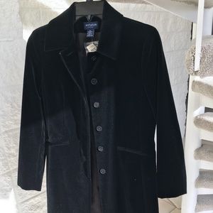 Never Been Warn Ann Taylor Black Velvet Coat